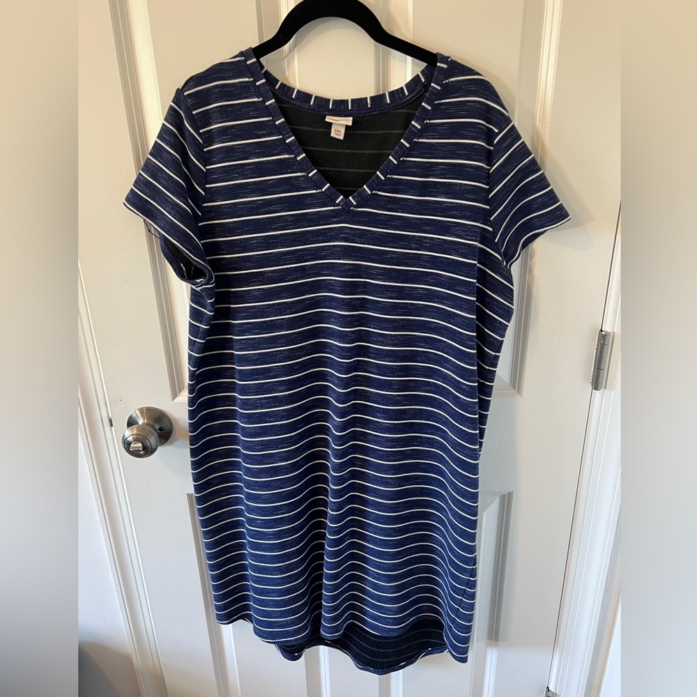 Blue and white striped shirt dress - Merona - Size XXL